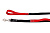 Поводок (PerseiLine) с ручкой для перехвата ДЖАЗЗЗ нейлон 25&quot; 1,5м черный+красный ручки