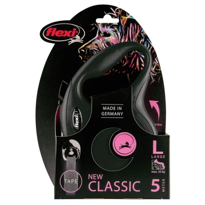 Рулетка (Flexi) Classic New L ремень 5м до 50кг черный