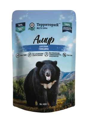 ТерриториЯ Амур 0,4кг говядина влажный для собак (321212)