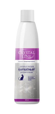 Шампунь (Crystal Line) Бархатный, от колтунов для котят и кошек, 200 мл Шампунь (Crystal Line) Бархатный, от колтунов для котят и кошек, 200 мл