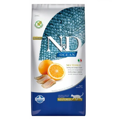 Farmina (Фармина) N&D Cat 1,5кг сельдь с апельсином для стерилизованных и кастрированных кошек (040152)