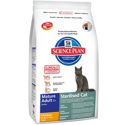 Hill's Cat  sterilised mature adult 1.5 (для стерилизованных с 7лет) сухой для кошек и котов (604728)
