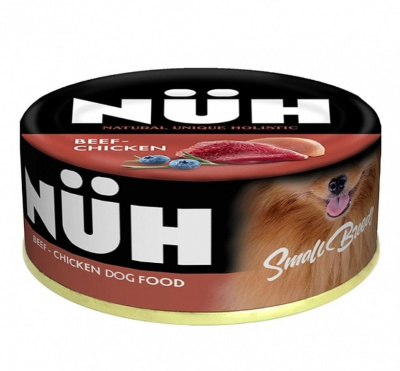Нюх (NUH) 0,1кг говядина и цыплёнок беззерновой влажный для взрослых собак мелких пород