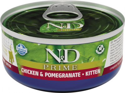 Farmina (Фармина) N&D Cat Prime 0,070кг курица и гранат консервы для котят (102901)