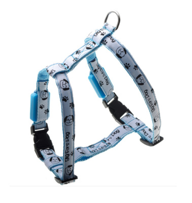 Шлейка светящаяся Собачки и лапки, 15 мм, (27-37/35-43 см) 14-3405M