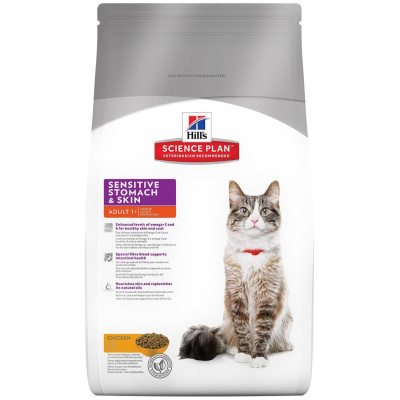 Hill's Cat  1,5кг sensitive stomach skin деликат сухой для кошек (604721)