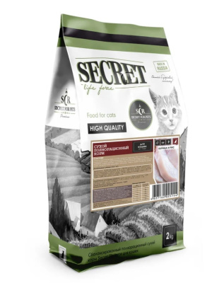 Секрет Secret Life Force  2кг сухой курица и рис д/стерил. кошек и кастрир.котов (25144)