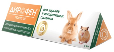 Дирофен 5мл антигельминтик паста для хорьков и декоративных грызунов, 1мл/1кг (ЛИЦЕНЗИЯ) Дирофен 5мл антигельминтик паста для хорьков и декоративных грызунов, 1мл/1кг (ЛИЦЕНЗИЯ)
