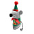 Игрушка (GiGwi) 85060 Серая мышка для кошек, серия X-mas TALES, 15 см 