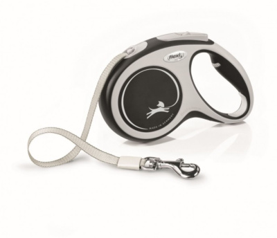 Рулетка (Flexi) New Comfort L ремень 8м до 50кг черный