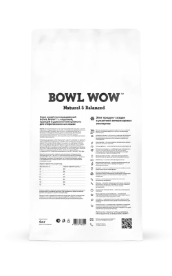 Bowl Wow 4кг с индейкой, курицей и шпинатом сухой для стерилизованных кошек (663225)