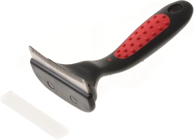 Расческа-триммер (Hello Pet) 42336M 36 крупных зубьев средний с изгибом Расческа-триммер (Hello Pet) 42336M 36 крупных зубьев средний с изгибом
