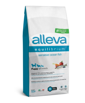 Alleva Equilibrium Sensitive 12кг с океанической рыбой сухой корм для щенков всех пород (003063)