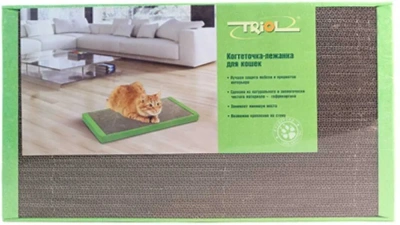 Когтеточка (Triol) Лежак из гофрокартона с кошачьей мятой 50*24*3,5см