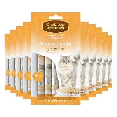 Деревенские Лакомства пюре нежное из курицы (4х10г) (72510056)