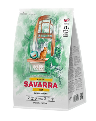 Savarra Sterilized Cat  12.0 утка и рис сухой для стерилизованных кошек