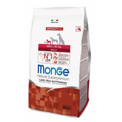 Монж (Monge) Dog Speciality Mini 800г д/мелких пород ягненок с рисом и картофелем (011532)