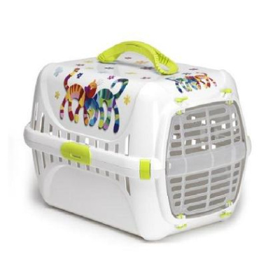 Переноска Модерна Trendy с пластиковой дверью (51*31*34) Друзья навсегда зеленый