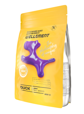 Wellement 0,8кг с уткой сухой для щенков мелких пород (003591)