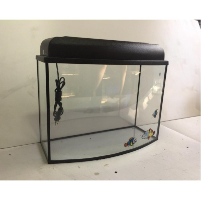 Аквариум (Голдфиш) 25л (44*18*31) фигурный + крышка + энергосберегающая лампа