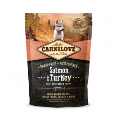 Брит Carnilove Dog Salmon & Turkey Large Breed Puppies 1,5кг лосось+индейка д/щен круп.пор. АКЦИЯ (5