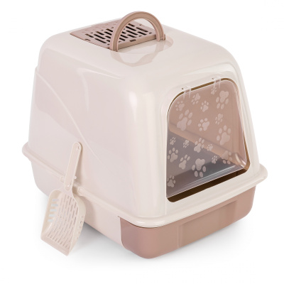 Туалет (Alta) закрытый с выдвижным лотком, бежевый (50,5*39*41см) 