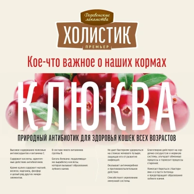 Деревенские лакомства Холистик Премьер 2кг говядина сухой для кастрированных и стерилизованных кошек (79213195)