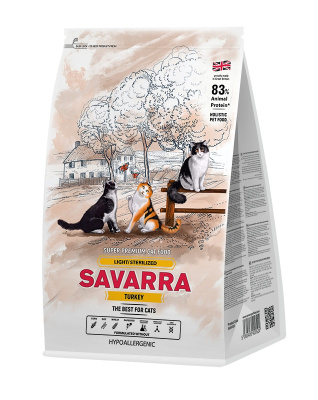 Savarra Light Cat  6.0 индейка/рис (д/стерил. и с избыт. весом) сухой д/кошек
