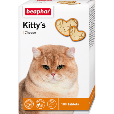 Беафар кормовая вит. добавка Kitty's с сыром 75шт, д/кошек (12511)