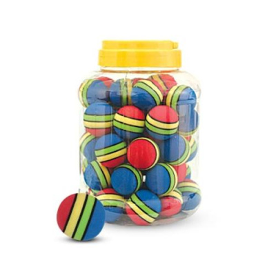Игрушка (Triol) Мячик полосатый ассорти d35мм (банка 50 шт) для кошек