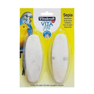 Vitakraft: минер. камень "Каракатица" с держателем д/птиц (2шт)