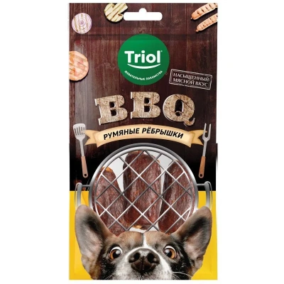 Triol 0,11кг BBQ Румяные рёбрышки лакомство для собак Triol 0,11кг BBQ Румяные рёбрышки лакомство для собак