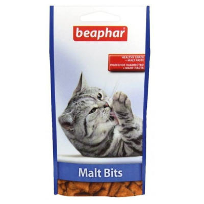 Лакомство Beaphar Malt-Bits подушечки с мальт-пастой 150гр, для кошек Лакомство Beaphar Malt-Bits подушечки с мальт-пастой 150гр, для кошек