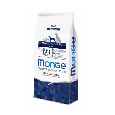 Монж (Monge) Dog Medium 12кг (д/средних пород) сухой д/собак (004275)