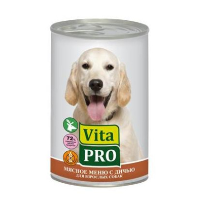 Вита ПРО (Vita PRO) 400г дичь консервы д/собак (595936)