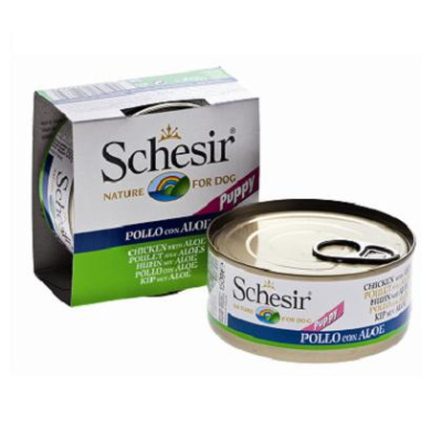 Шезир (Schesir) 150г цыпленок+алое консервы д/щенков (712639)