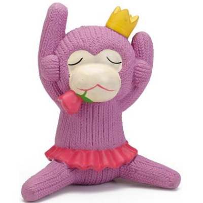 Игрушка Бизтис (Beeztees) 621140 Обезьянка розовая, латекс 14см