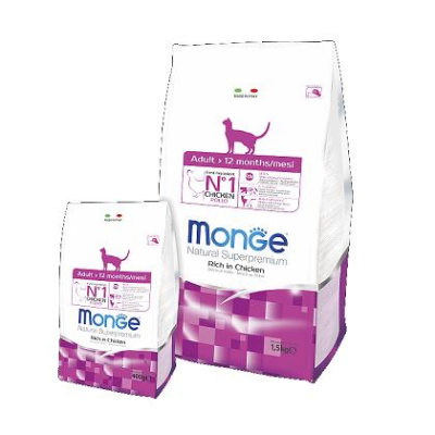 Монж (Monge) Cat Adult 1,5кг (д/взрослых от 1 года до 7 лет) сухой д/кошек (004992)