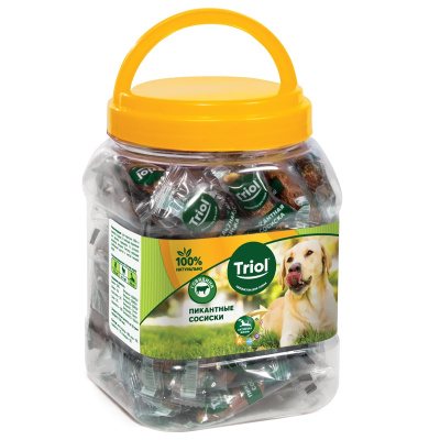 Triol Пикантные сосиски из говядины для собак, 500г (банка) (10171050)