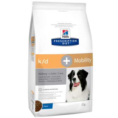 Hill's Dog k/d+mob 12.0 (лечен.почеч.недостат+д/суставов) сухой д/собак (10746)