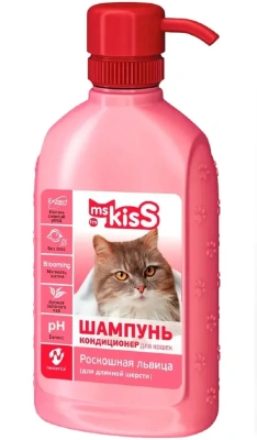 Шампунь (Ms.Kiss) 0,2л №2 Роскошная львица для длинной шерсти кошек Шампунь (Ms.Kiss) 0,2л №2 Роскошная львица для длинной шерсти кошек