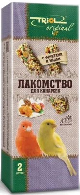 Триол лакомство 55г с фруктами и мёдом д/канареек (2 шт) (50161015)