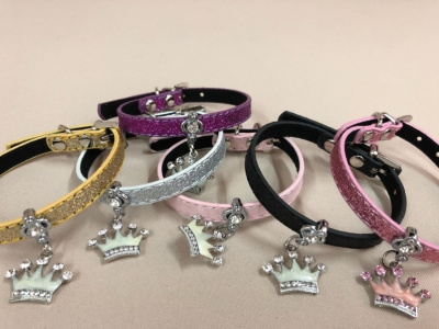 Ошейник Люкс "Империя" розовый 1*28см