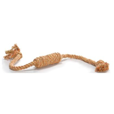 Игрушка Бизтис (Beeztees) 641161 Канат с веревочной тубой посередине, оранж 40см