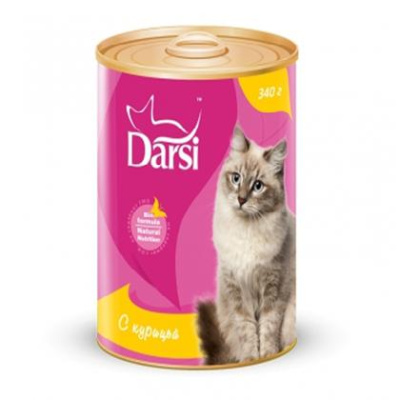 Дарси (Darsi) 340г паштет с курицей консервы д/кошек (029259)