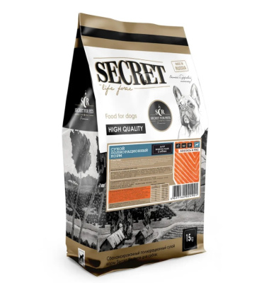 Секрет Secret Life Force 15кг сухой лосось и рис д/собак (24765)