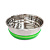 Миска (Triol) металлическая с салатовой резинкой, 0,8л.