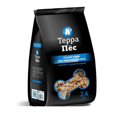 Терра Пес 2,4кг сухой корм для собак мелких и средних пород (772437)