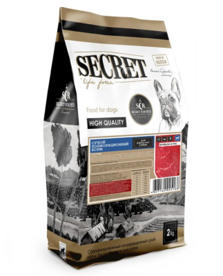 Секрет Secret Life Force  2кг сухой ягненок и рис д/собак всех пород старше 18мес. (25168)