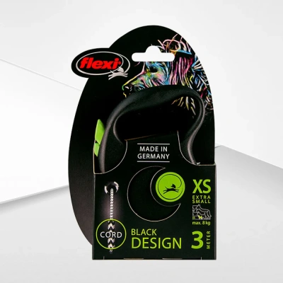 Рулетка (Flexi) Black Design XS трос 3м до 8кг зеленый